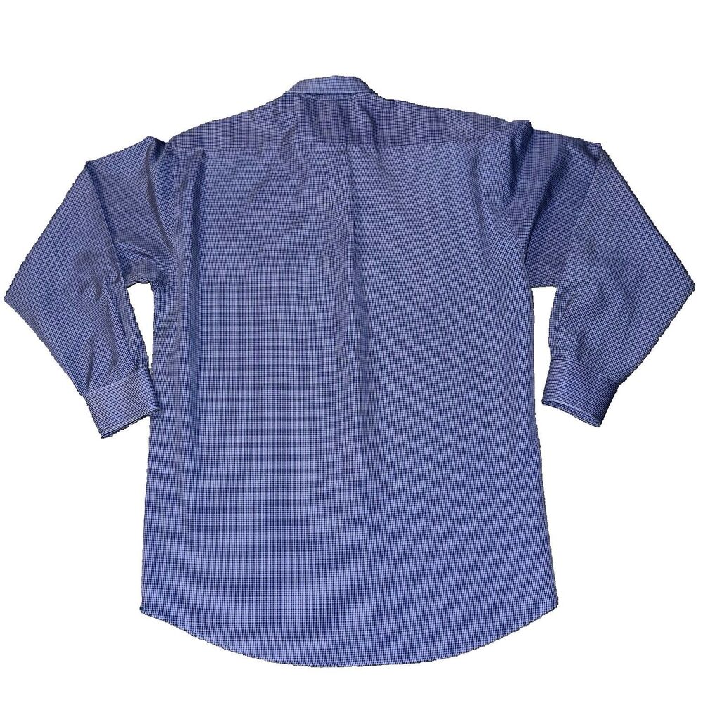 Dunhill Mens Shirt 16 32/33 Blue Check Button Down Made Italy Logo - Picture 4 of 7